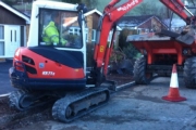 Excavation for drop kerbs